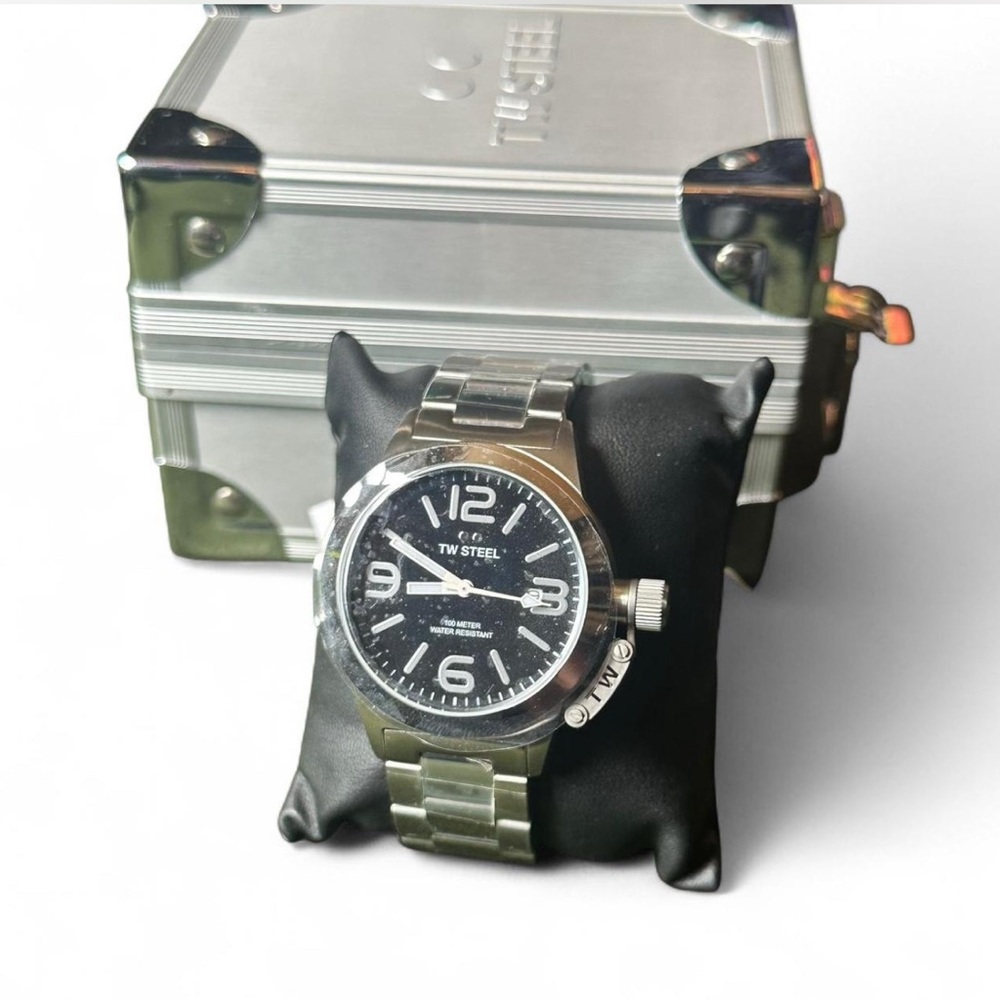 💜 NWT TW Steel TW 300 40mm Stainless Steel Watch w/ Steel Case